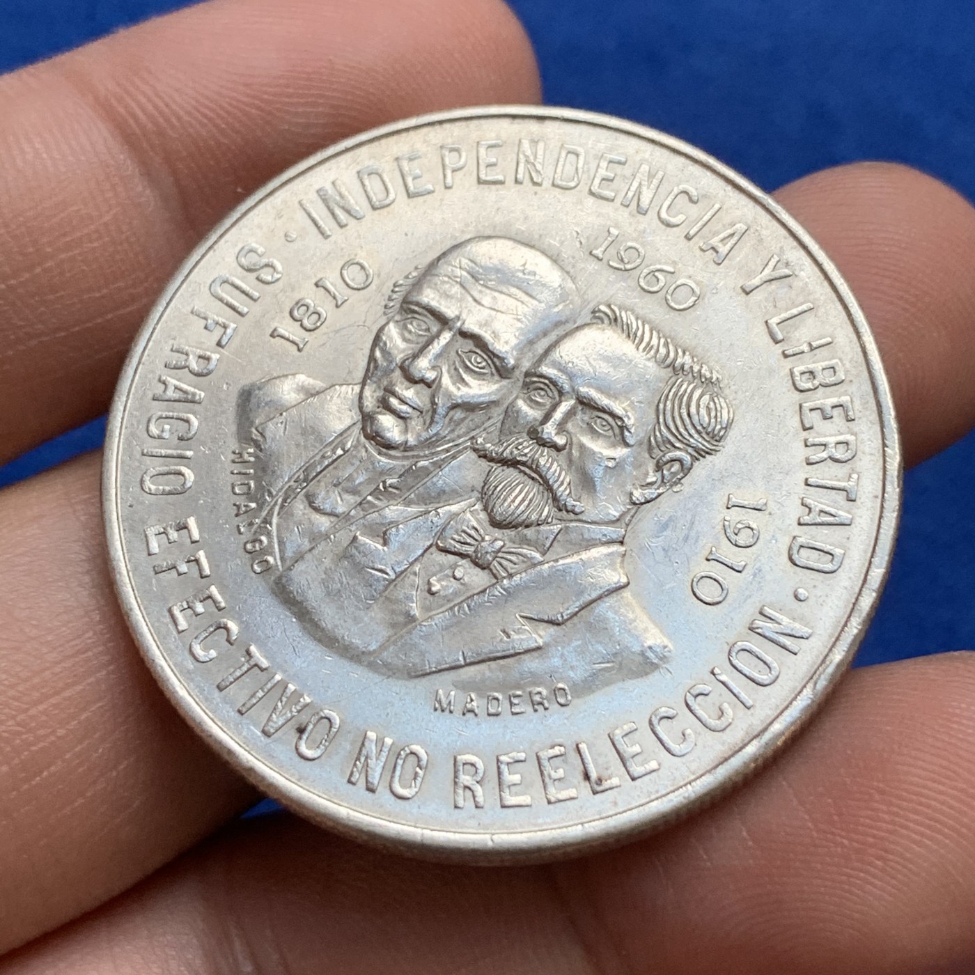 《竞宝斋》第179场-周日，周一2场 (全场包邮) 墨西哥 1960年 百年独立纪念 10比索大银币