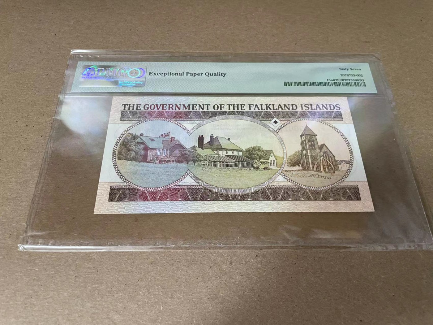 【Blue Auction】✨世界纸币精拍第341期——周日畅拍场 【A冠173小号】福克兰群岛 1984年20镑 PMG67EPQ 女王