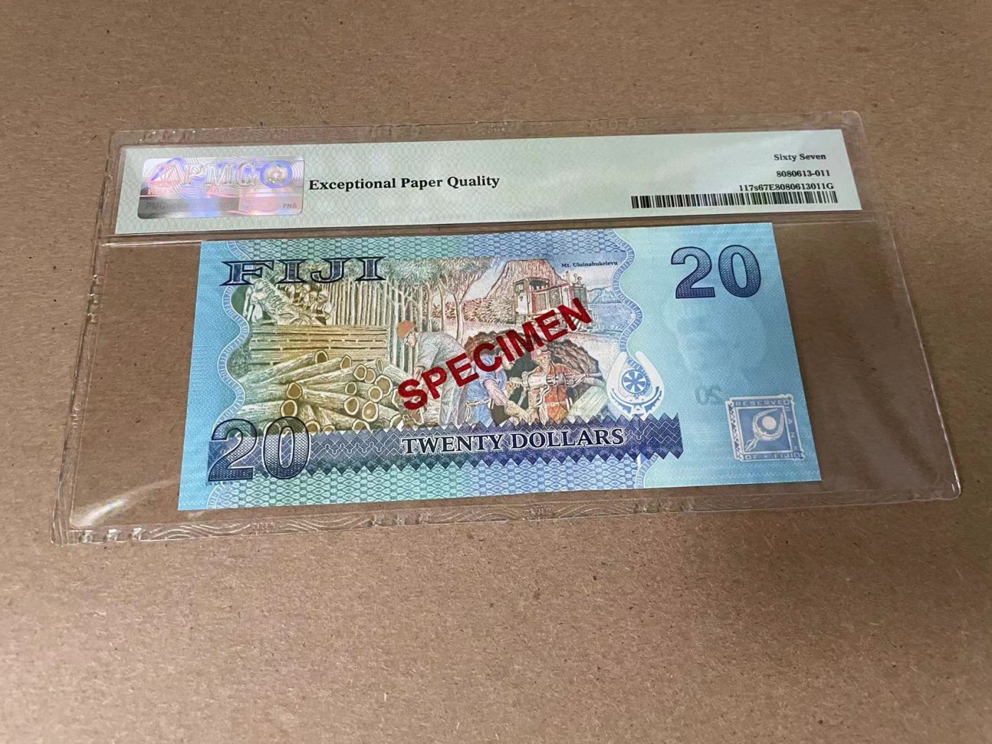 【Blue Auction】✨世界纸币精拍第341期——周日畅拍场 【样钞】斐济 2013年20元 PMG67EPQ  