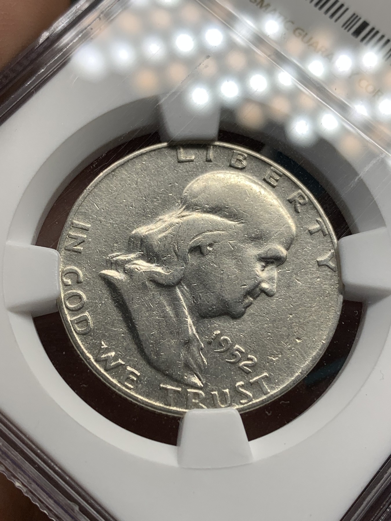 《竞宝斋》第179场-周日，周一2场 (全场包邮) NGC VF 美国 1952年 富兰克林 50分银币