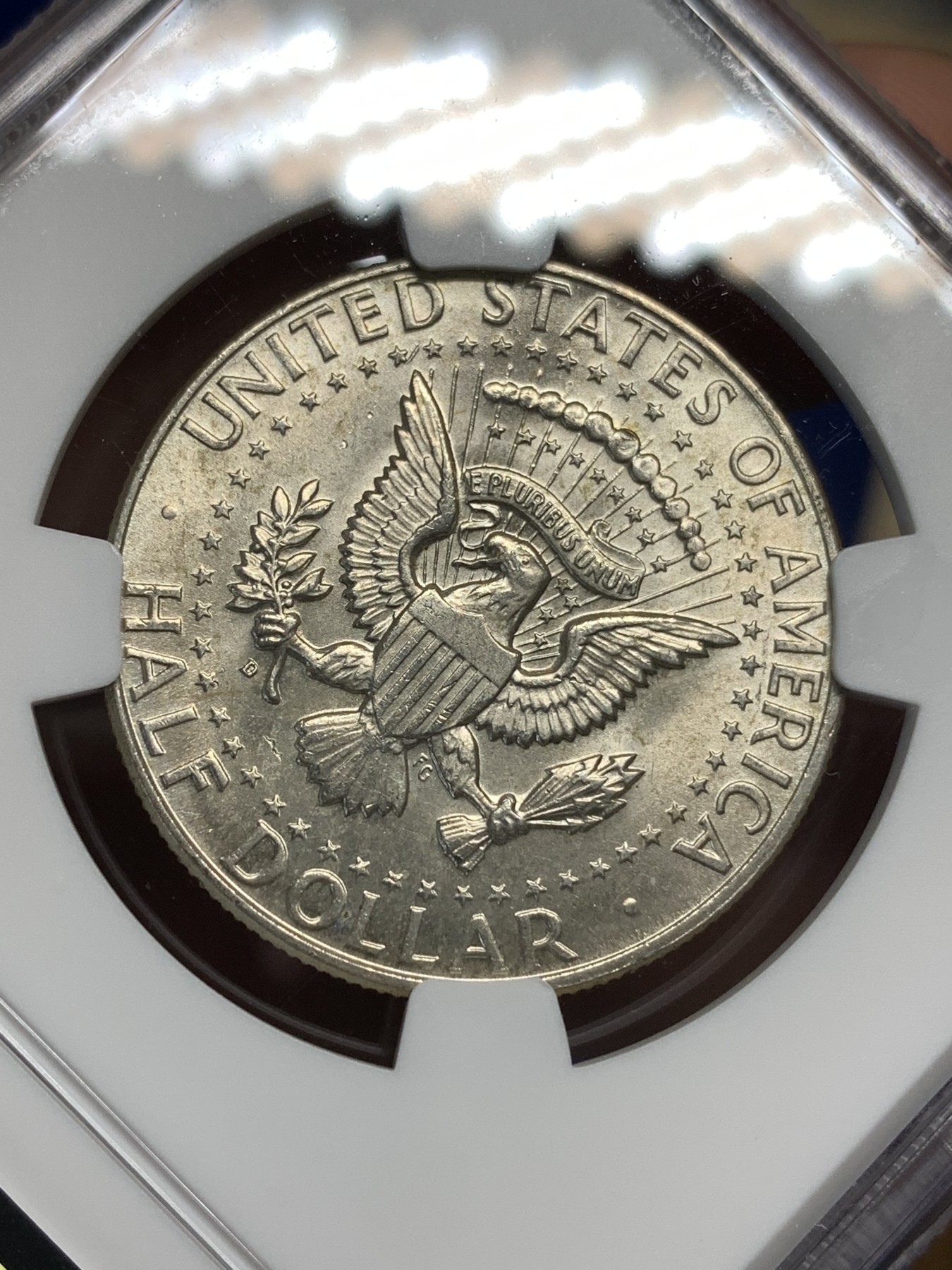 《竞宝斋》第179场-周日，周一2场 (全场包邮) NGC MS63 美国 1964年 肯尼迪 半美元银币 900高银版 12.5克