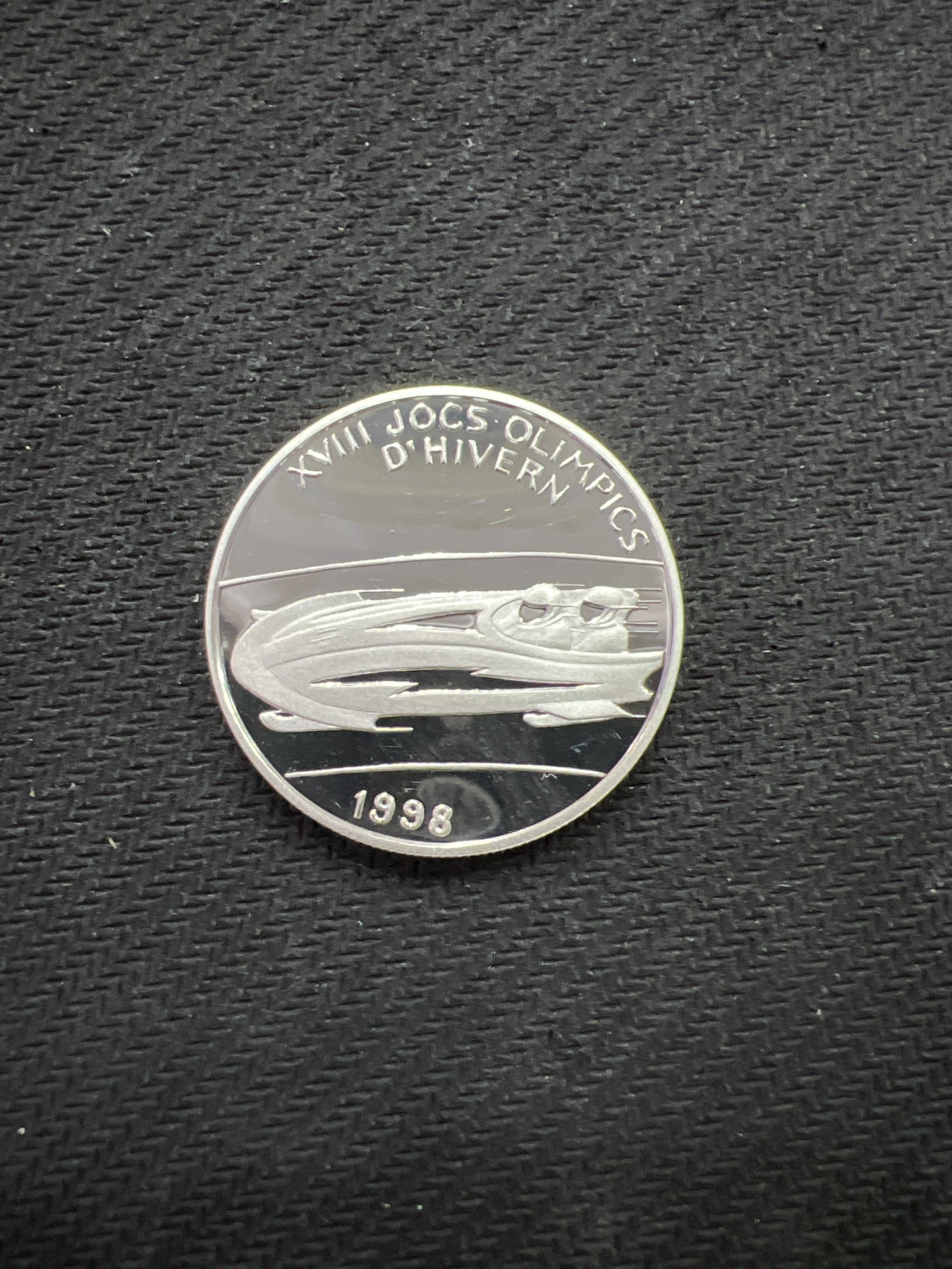 飞翔风筝第三场拍世界纸币银币硬币 安道尔1998年精制银币