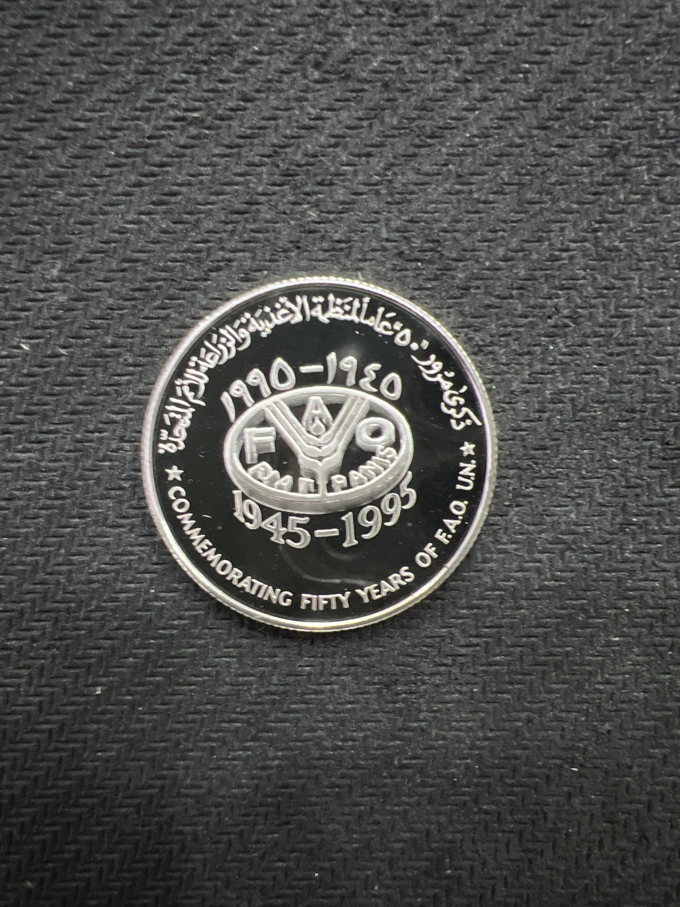 飞翔风筝第三场拍世界纸币银币硬币 阿曼1995年FAO精制银币