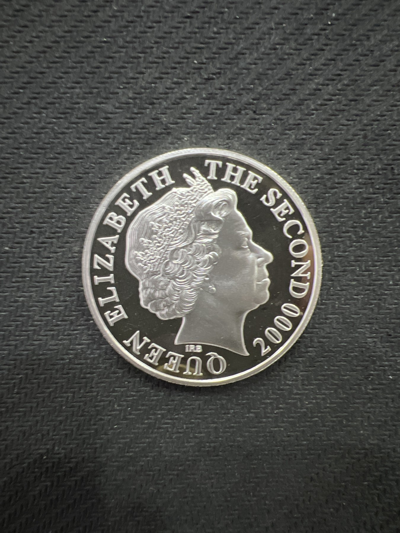 飞翔风筝第三场拍世界纸币银币硬币 泽西岛2000年精制鎏金银币