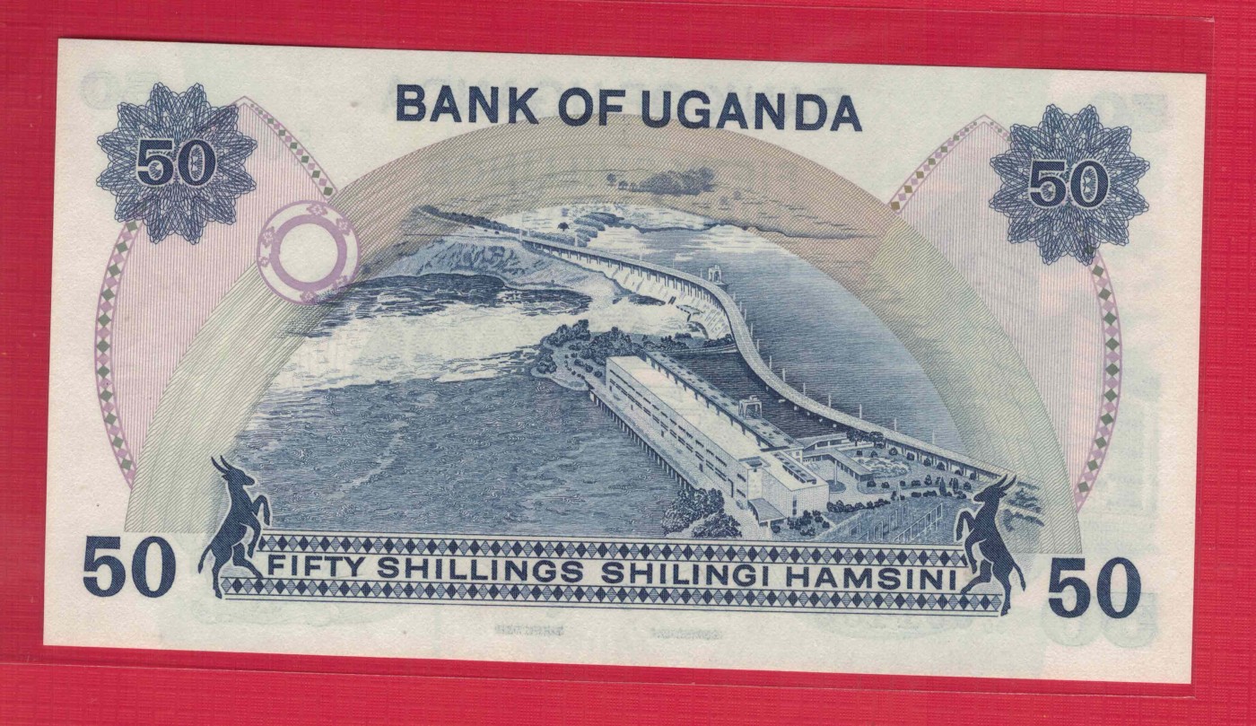 乌干达50先令 1979年 P-13b 非洲纸币 实物图 UNC