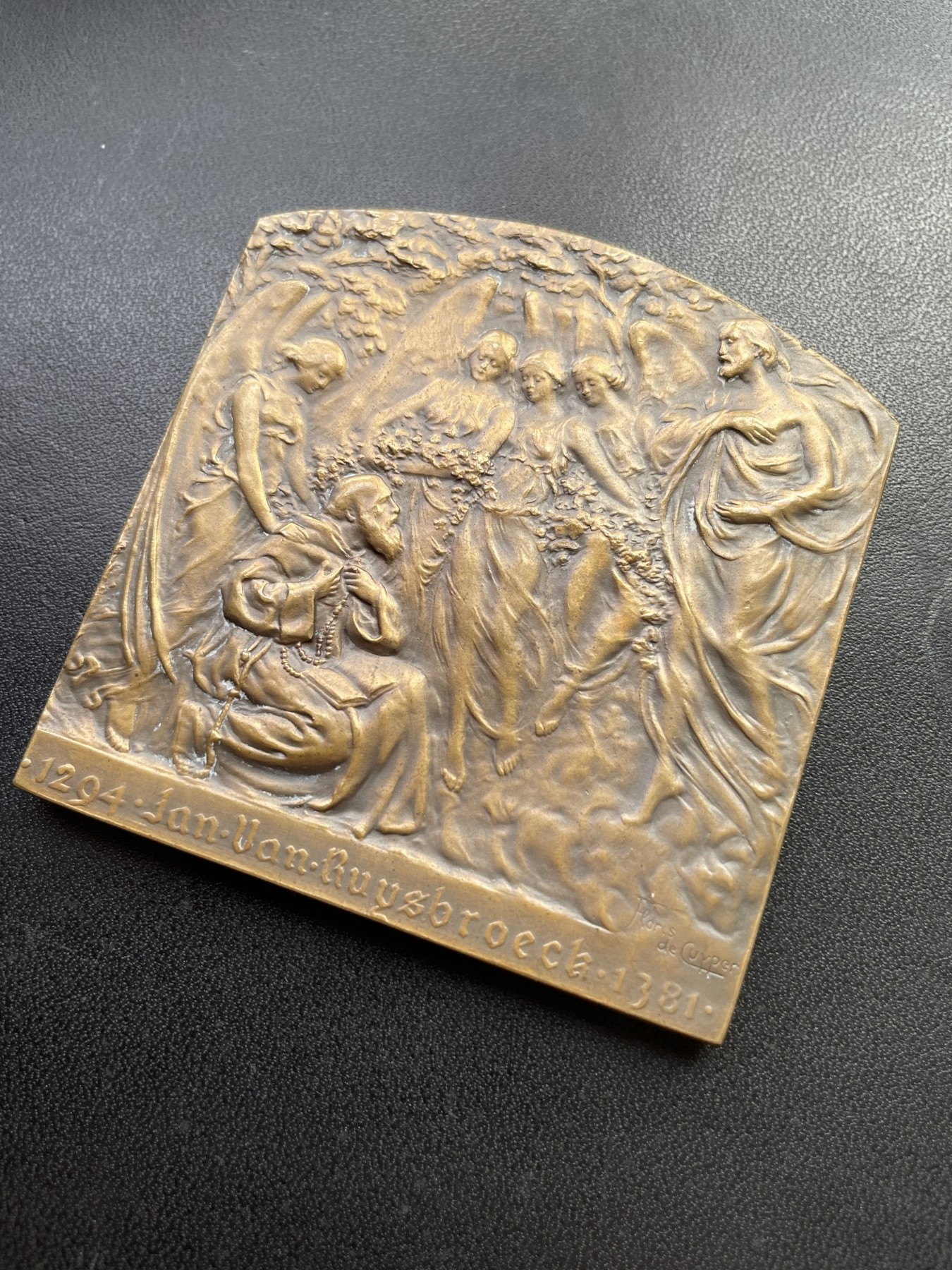 章牌专场-第26期 Floris De Cuyper～扬·范吕斯布鲁克纪念大铜章（SHBAMA协会39号作品）尺寸： 65×64 mm