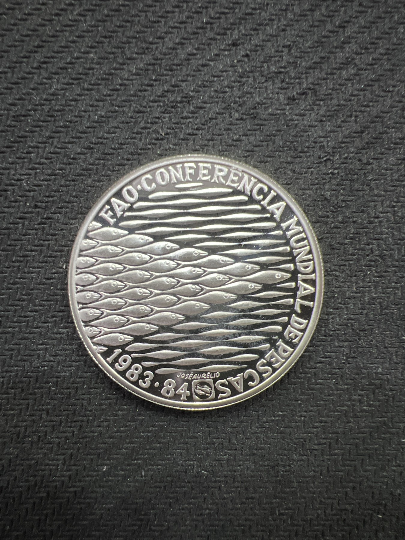 飞翔风筝第三场拍世界纸币银币硬币 葡萄牙1984年FAO精制银币