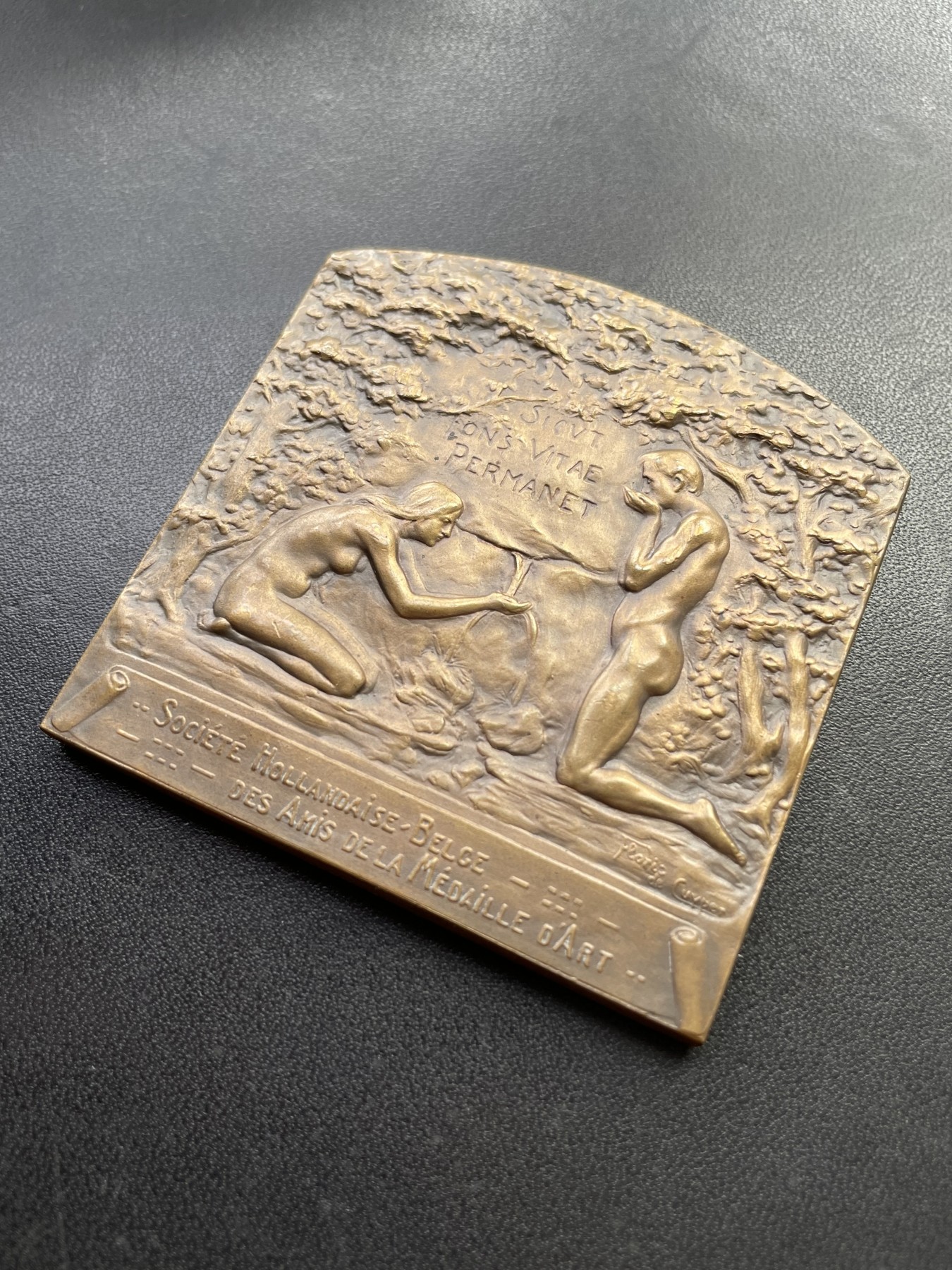 章牌专场-第26期 Floris De Cuyper～扬·范吕斯布鲁克纪念大铜章（SHBAMA协会39号作品）尺寸： 65×64 mm