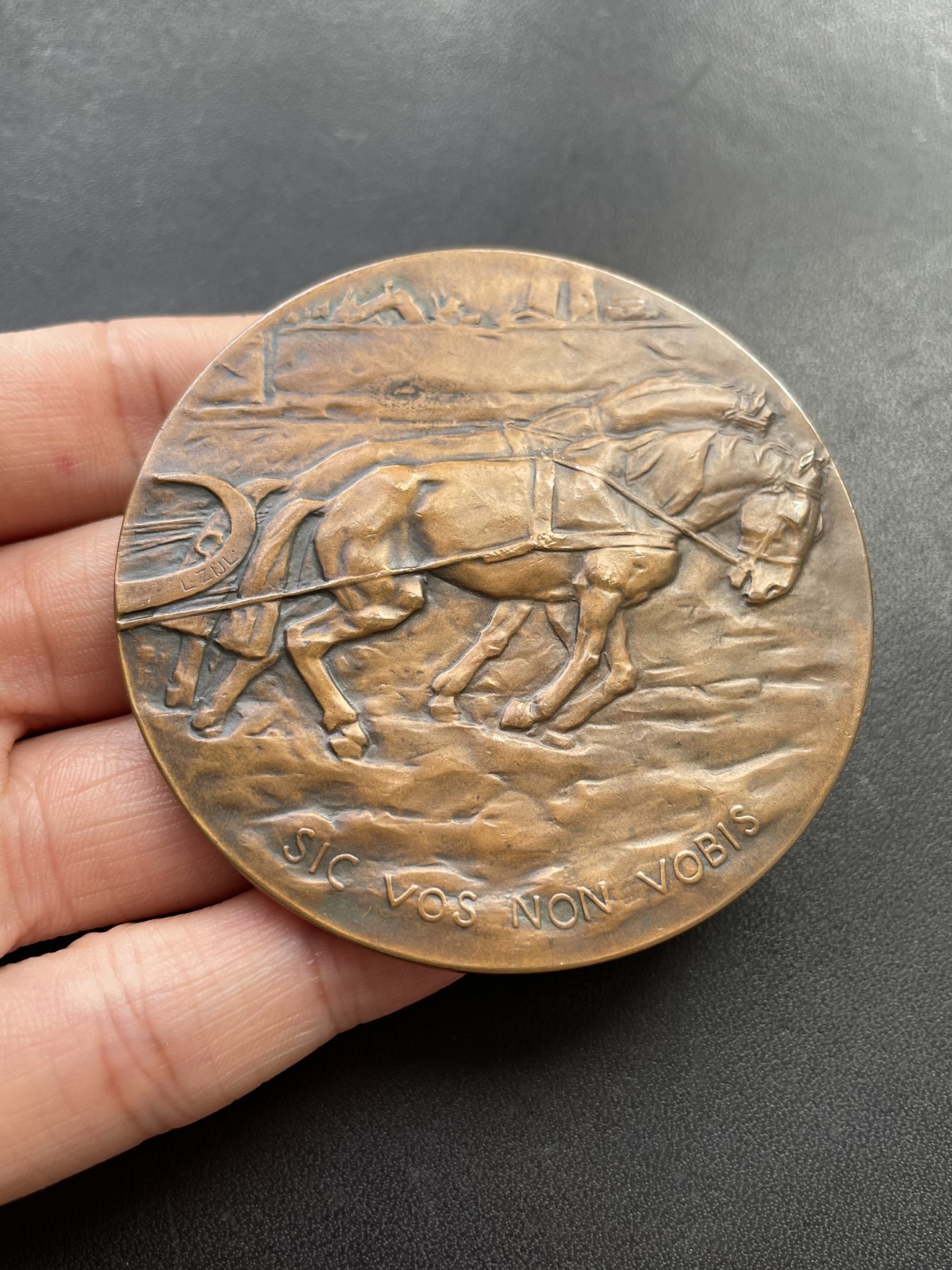 章牌专场-第26期 Lambertus Zijl～1906年农业大铜章 （SHBAMA协会08号作品）直径：66 mm