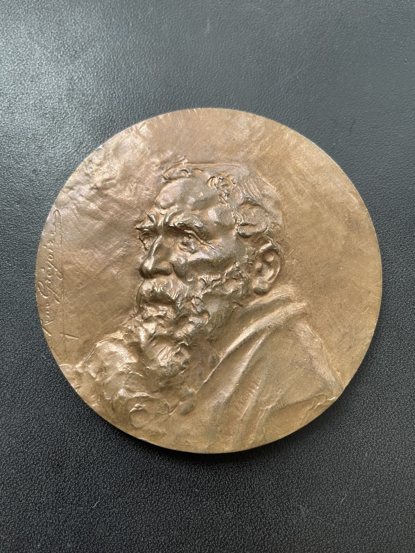 章牌专场-第26期 René Grégoire ～1917年法国雕塑大师罗丹纪念大铜章 直径：68 mm