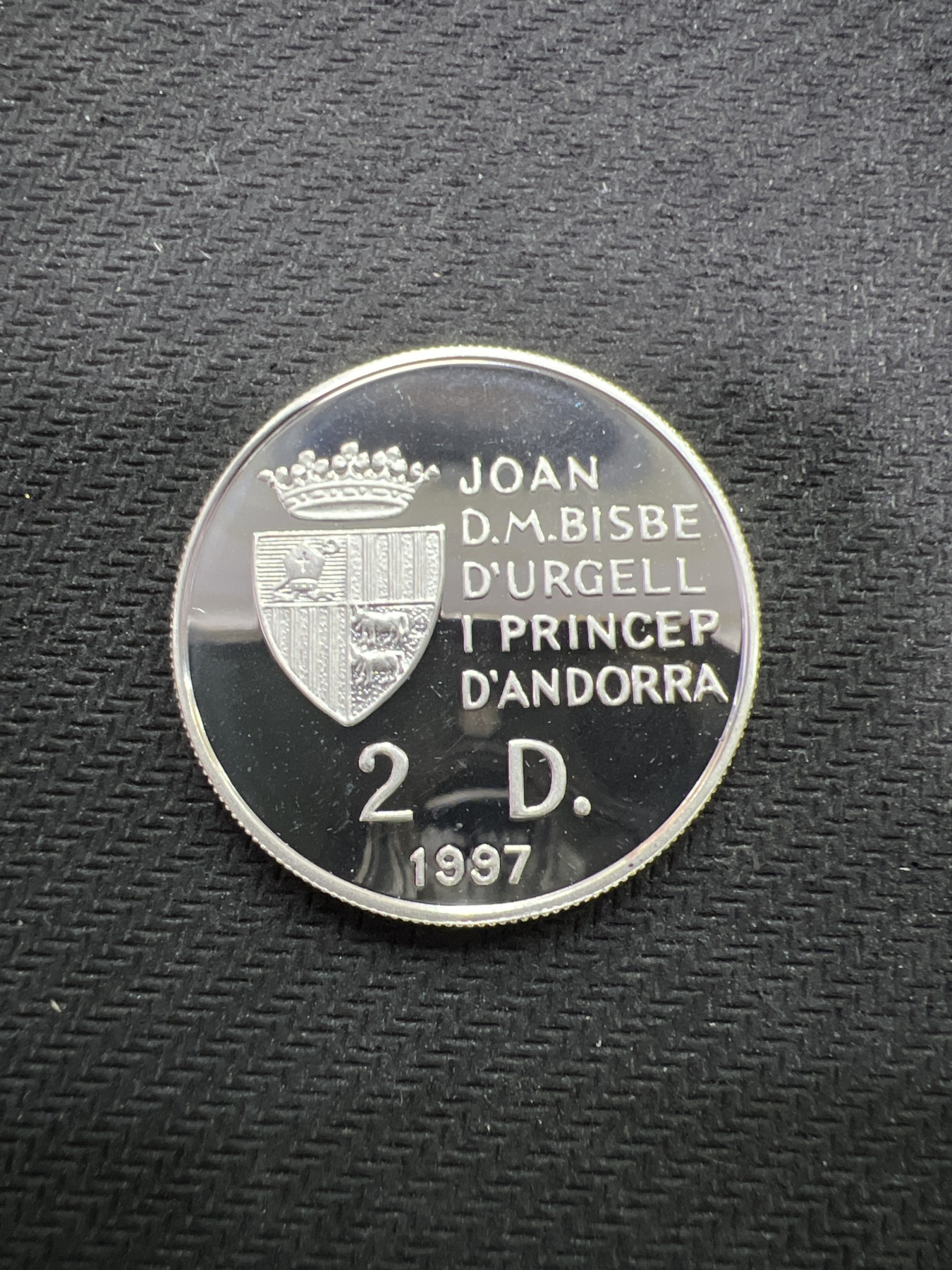 飞翔风筝第三场拍世界纸币银币硬币 安道尔1998年精制银币