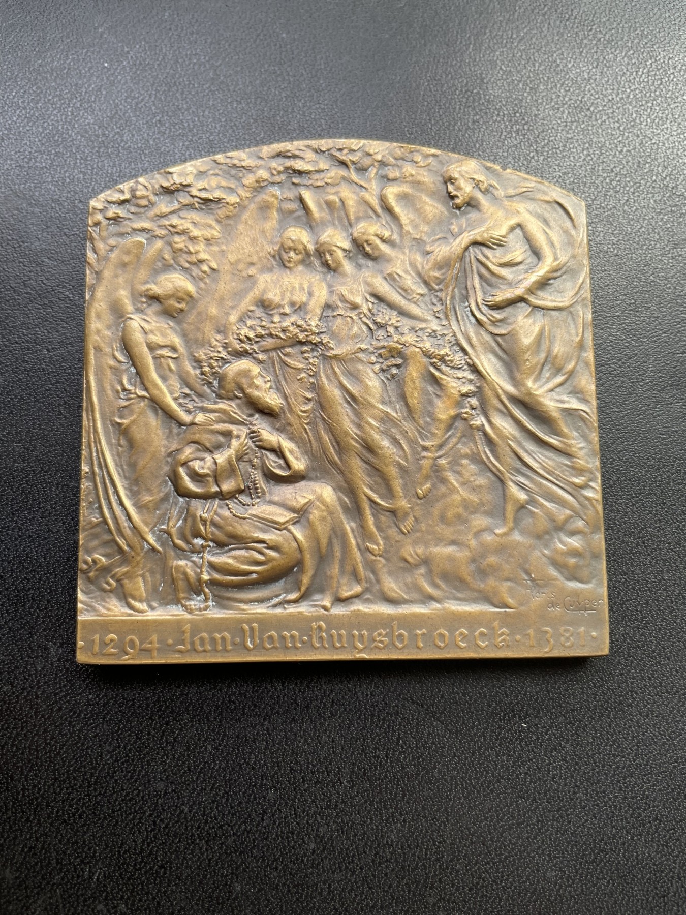 章牌专场-第26期 Floris De Cuyper～扬·范吕斯布鲁克纪念大铜章（SHBAMA协会39号作品）尺寸： 65×64 mm