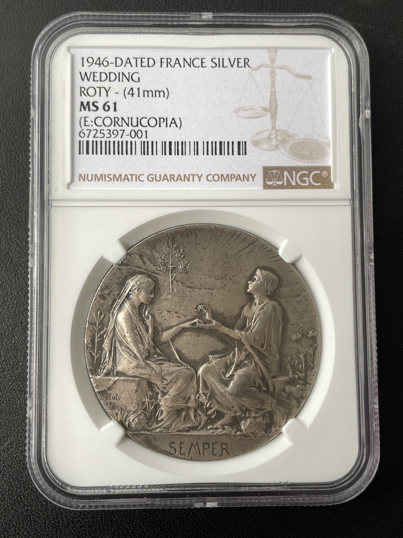 章牌专场-第26期 O.Roty～法国“永恒的爱”婚礼银章