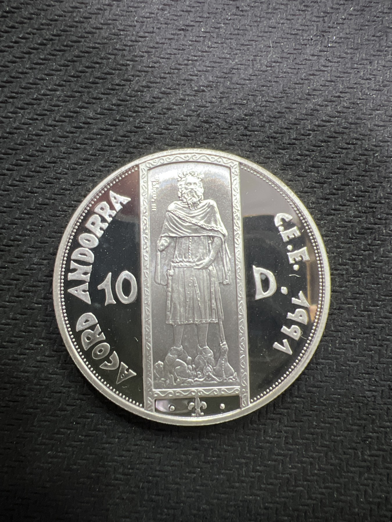 飞翔风筝第三场拍世界纸币银币硬币 安道尔1994年精制银币