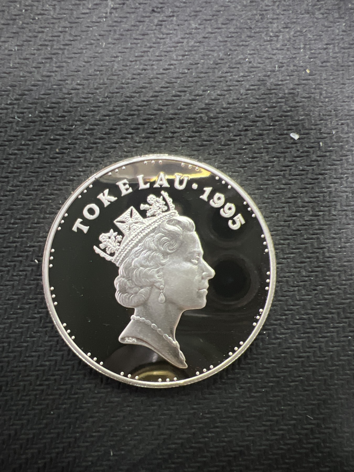 飞翔风筝第三场拍世界纸币银币硬币 托克劳群岛1995苗精制银币