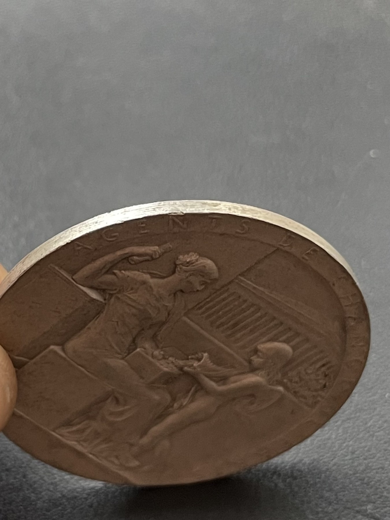 章牌专场-第26期 O.Roty～法国巴黎股票经纪人银章 直径：37 mm ，22 g