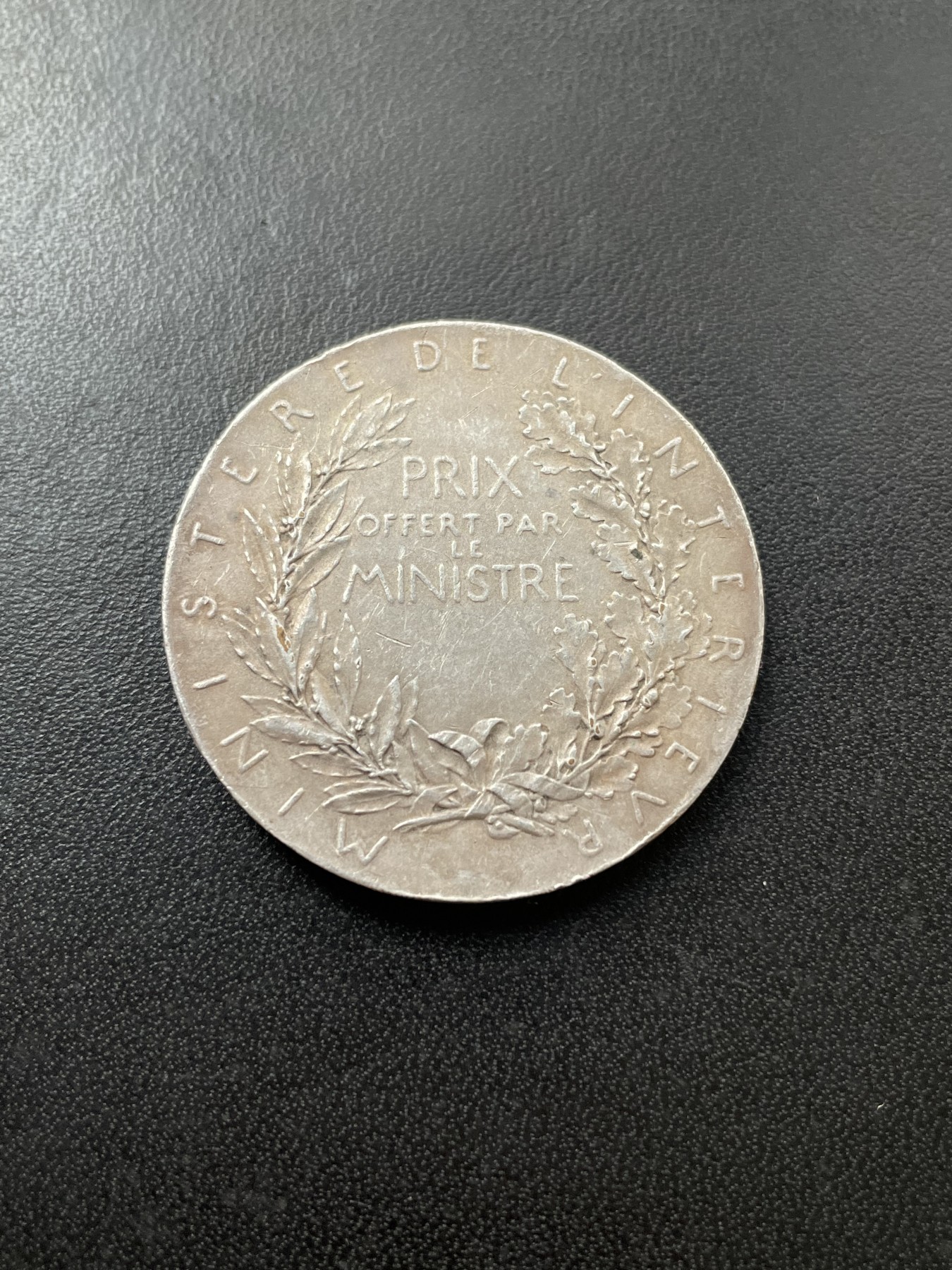 章牌专场-第26期 O.Roty～法国内政部戎装镀银铜章 直径：36 mm