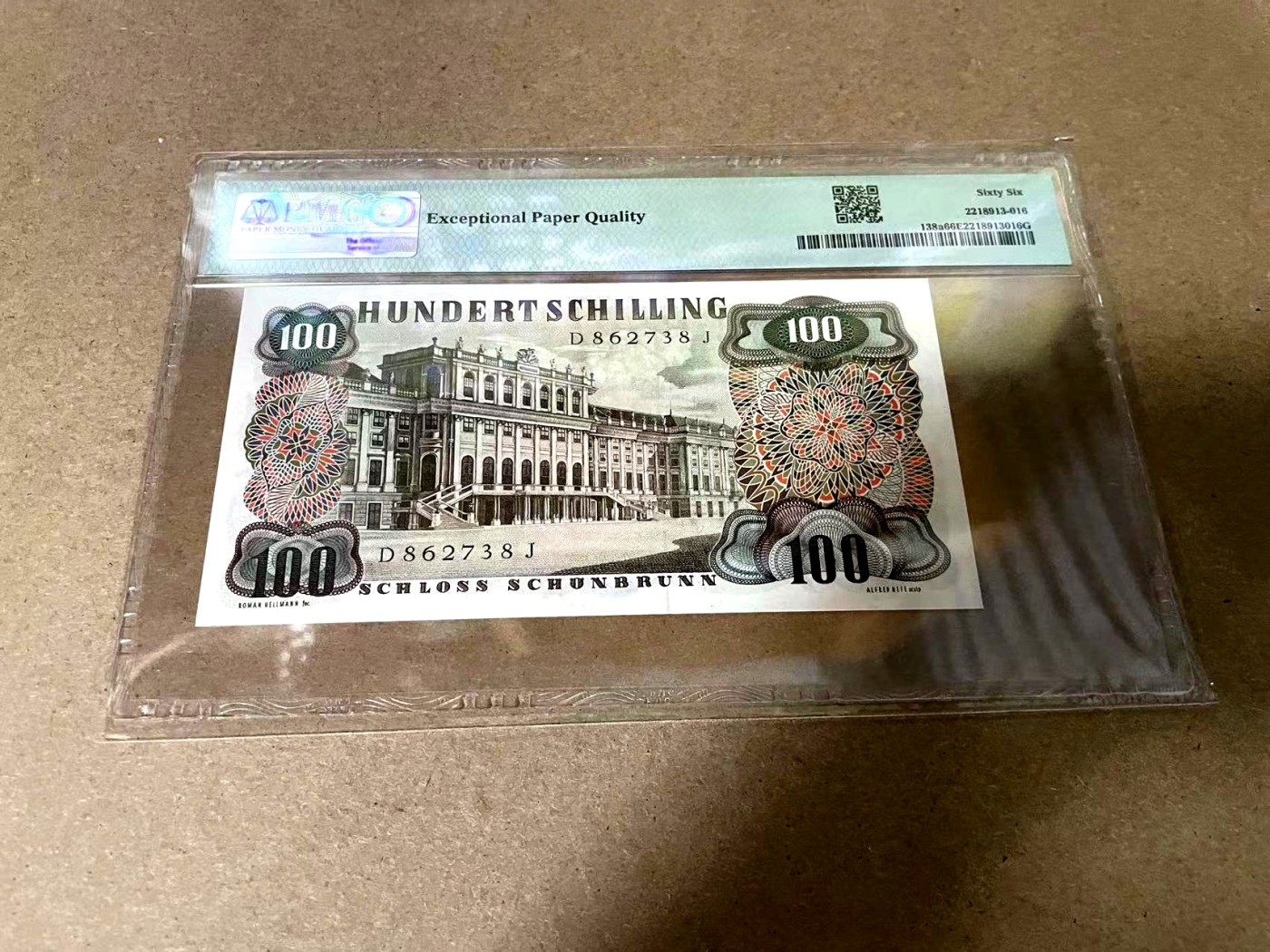 【Blue Auction】✨世界纸币精拍第342期【精】 奥地利 1960年100先令 斯特劳斯 PMG66EPQ 