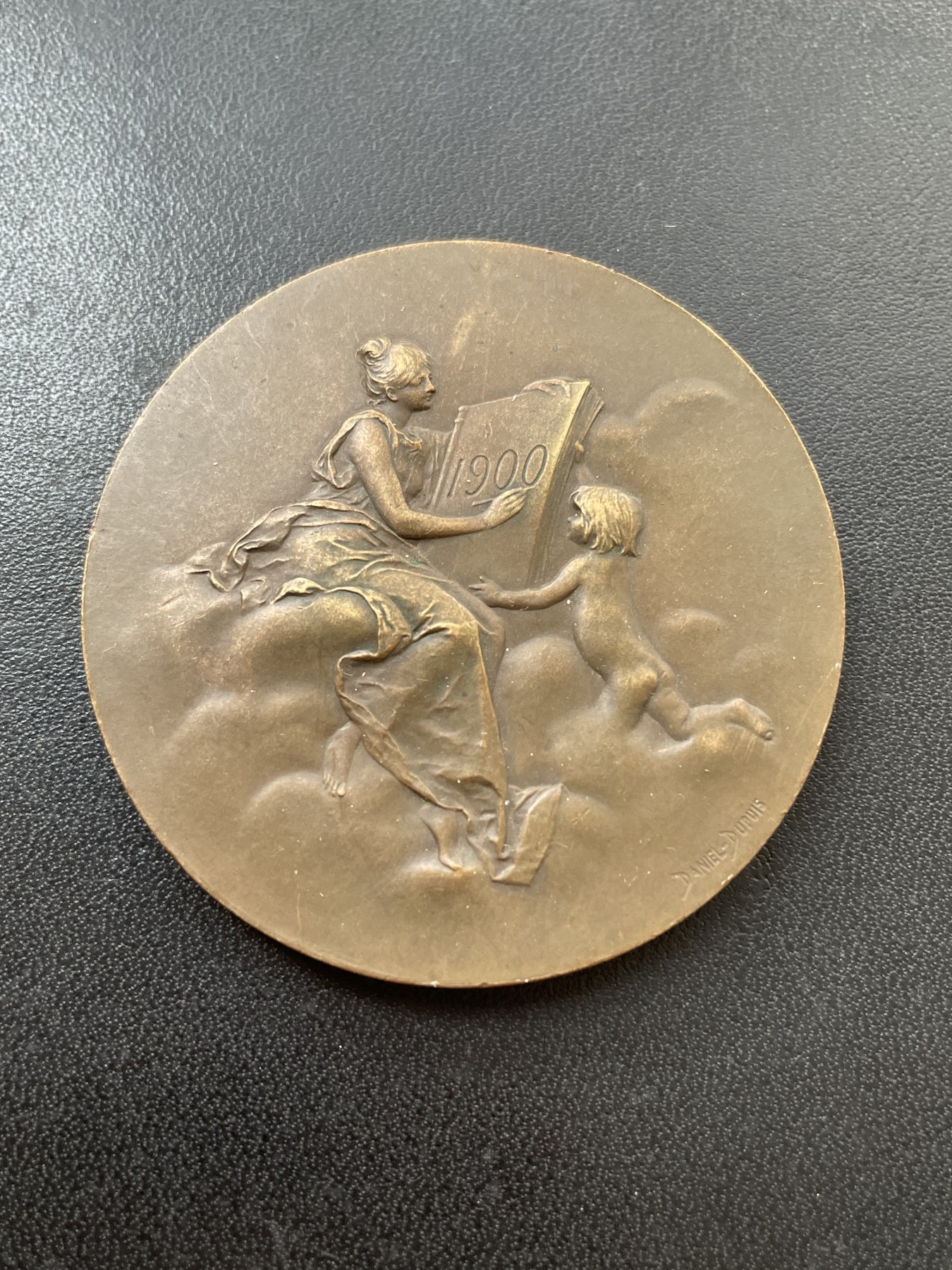 章牌专场-第26期 D.Dupuis～1900年法国“云端” 巴黎造币厂世博会纪念铜章 直径：50 mm