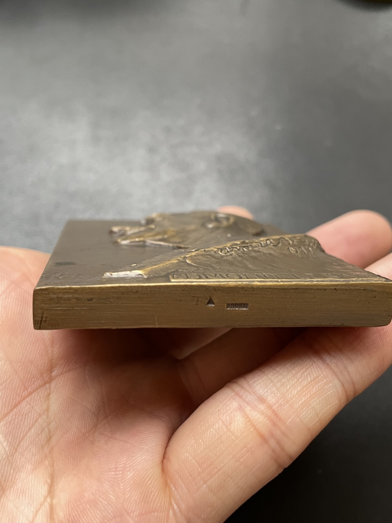 章牌专场-第26期 Zinac Aimée Beaufils～1937年法国儿科专家埃德蒙·莱内大铜章 尺寸：80×58 mm