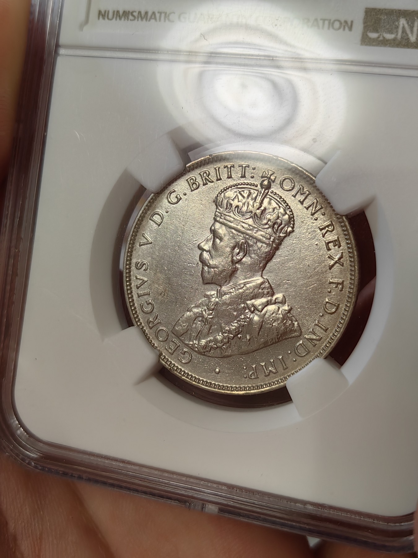 橡树集藏-006场 海纳百川 ngc-unc 1916年英属西非2先令银币