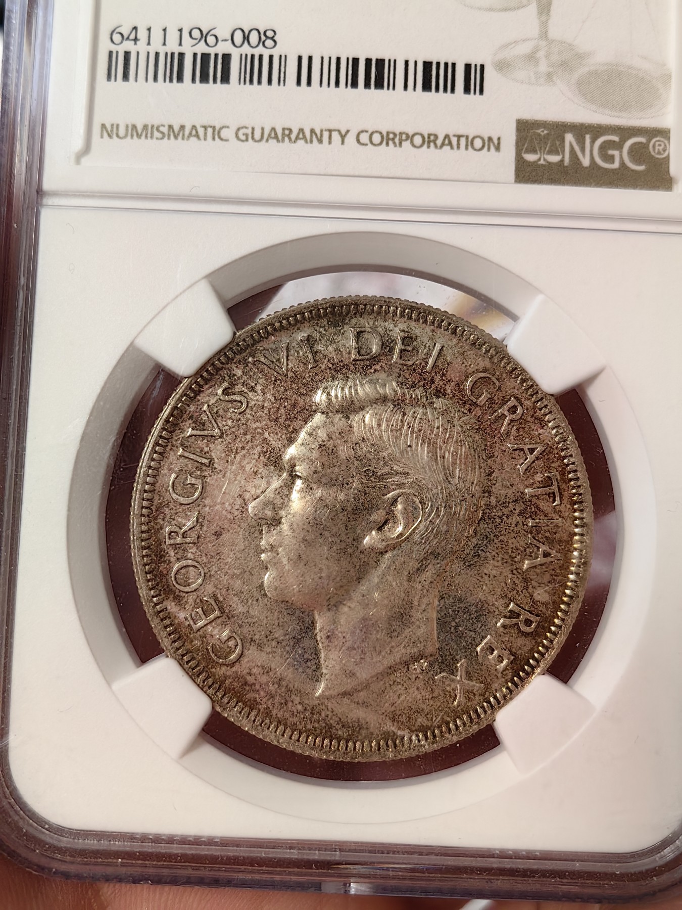 橡树集藏-006场 海纳百川 ngc-ms62 1949年加拿大乔治六世银币 马太号帆船纪念币 双面包浆