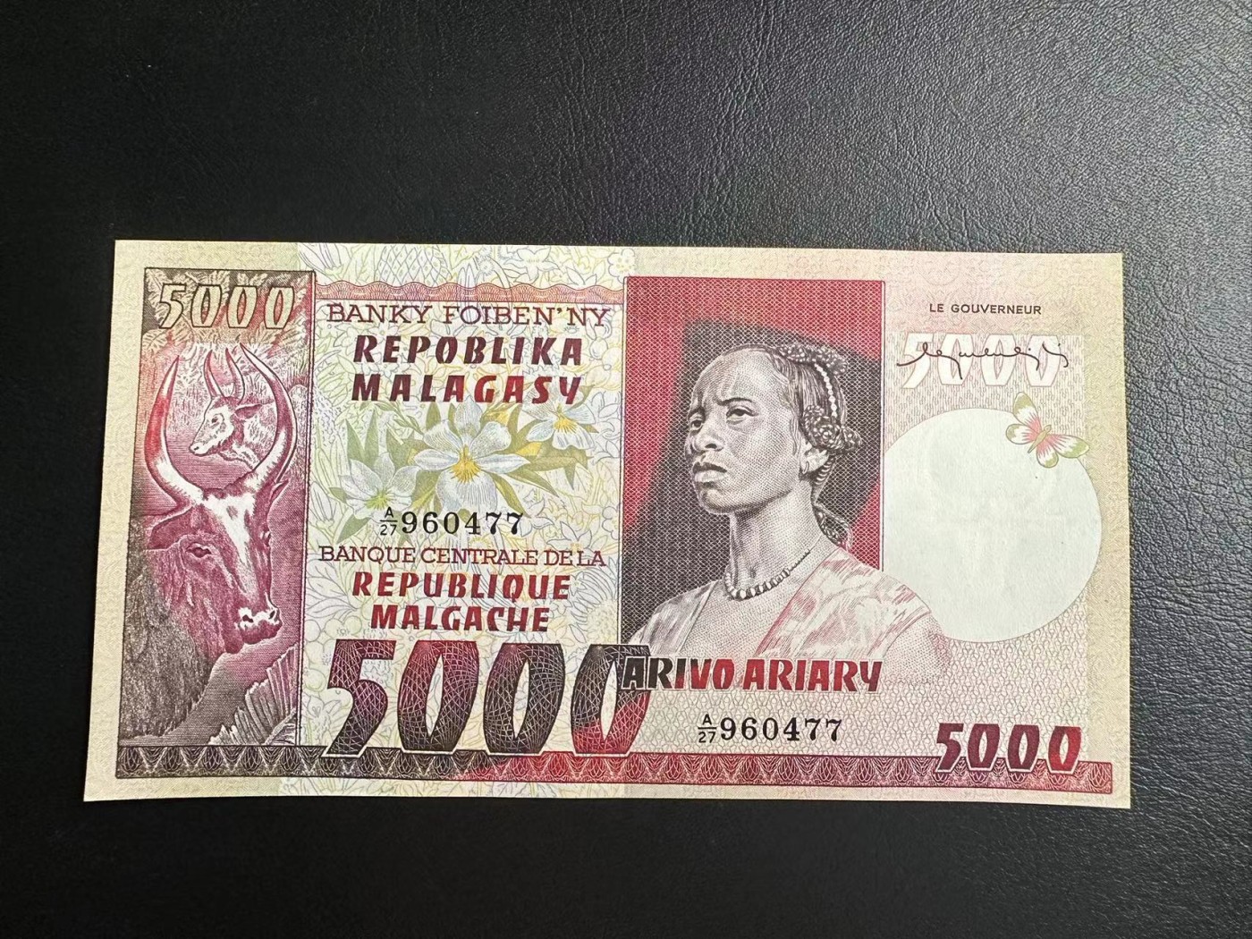 【Blue Auction】✨世界纸币精拍第342期【精】 马达加斯加 1974年5000法郎 AU品相