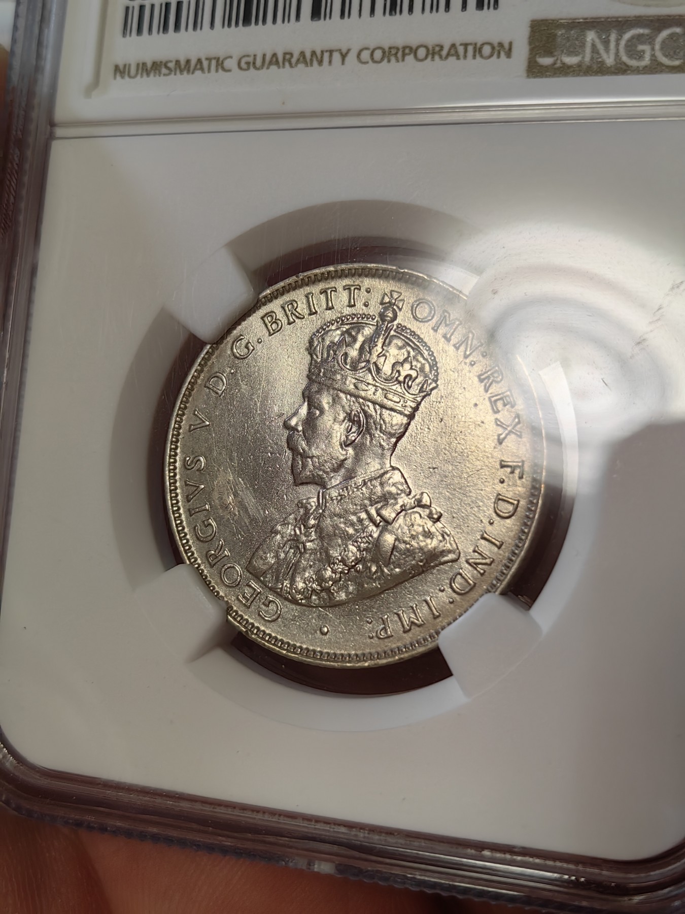 橡树集藏-006场 海纳百川 ngc-unc 1916年英属西非2先令银币
