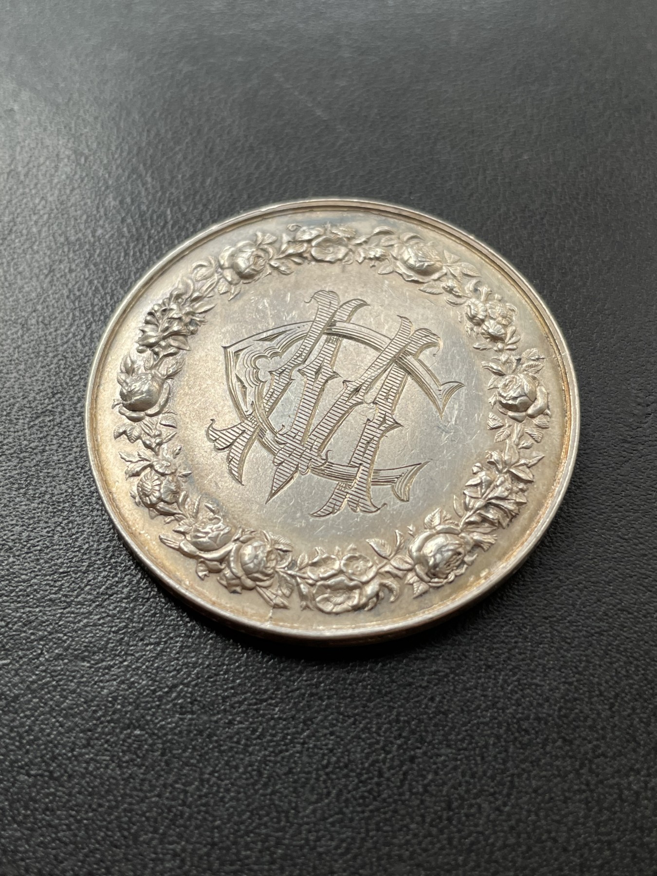 章牌专场-第26期 1892年法国婚礼银章 直径：39 mm ，25 g