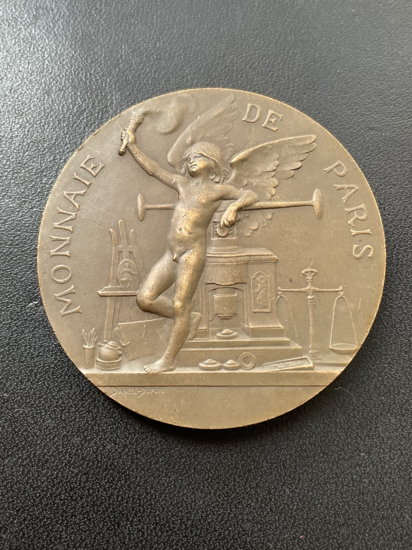 章牌专场-第26期 D.Dupuis～1900年法国“云端” 巴黎造币厂世博会纪念铜章 直径：50 mm