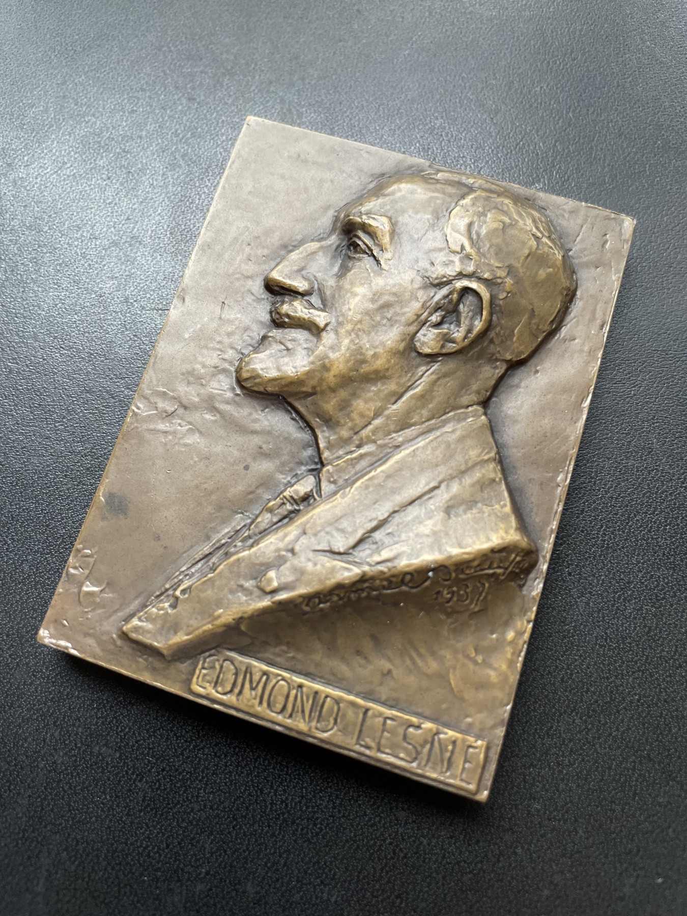 章牌专场-第26期 Zinac Aimée Beaufils～1937年法国儿科专家埃德蒙·莱内大铜章 尺寸：80×58 mm