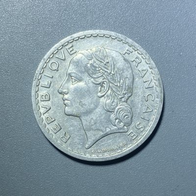 精品外国硬币专场0705 - 极美1946年法国谷物女神5法郎大铝币