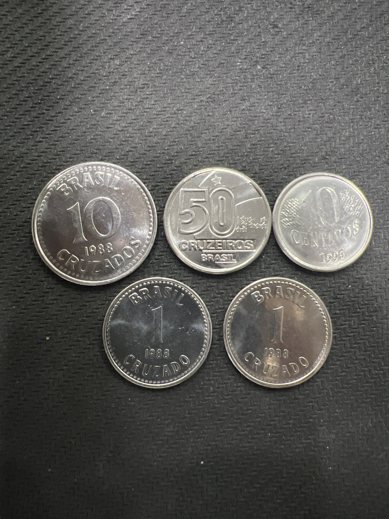 飞翔风筝第三场拍世界纸币银币硬币 巴西硬币5枚