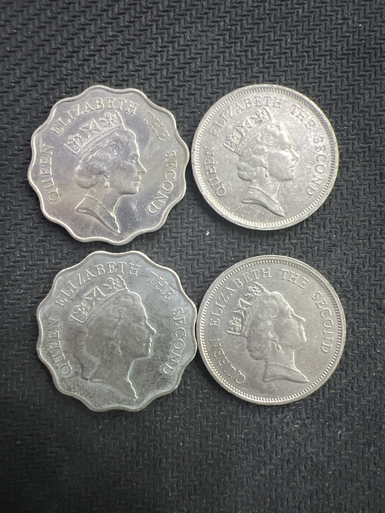 飞翔风筝第三场拍世界纸币银币硬币 香港硬币高冠女皇头像