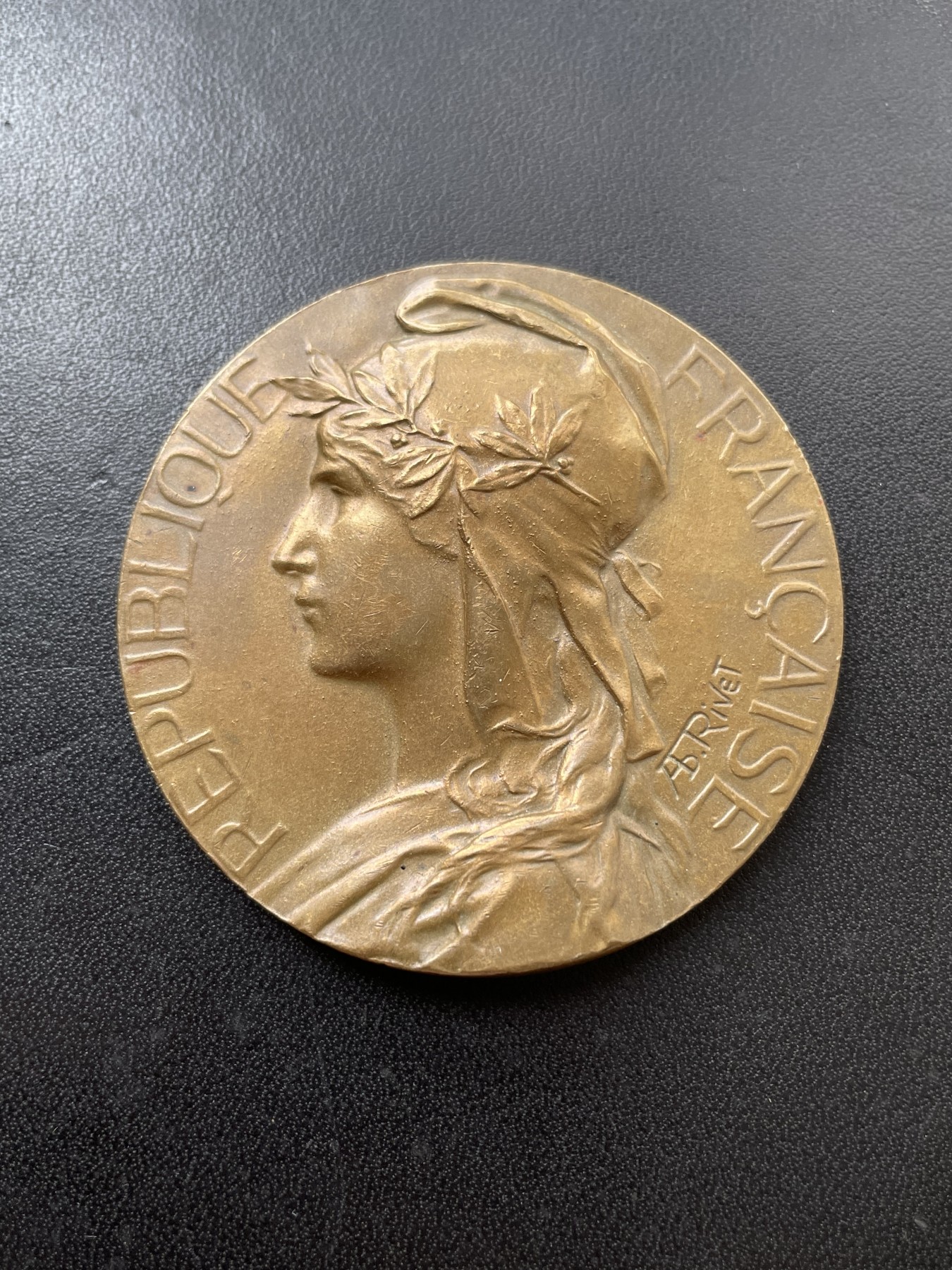 章牌专场-第26期 A.Rivet～法国玛丽安娜大铜章 直径：56 mm