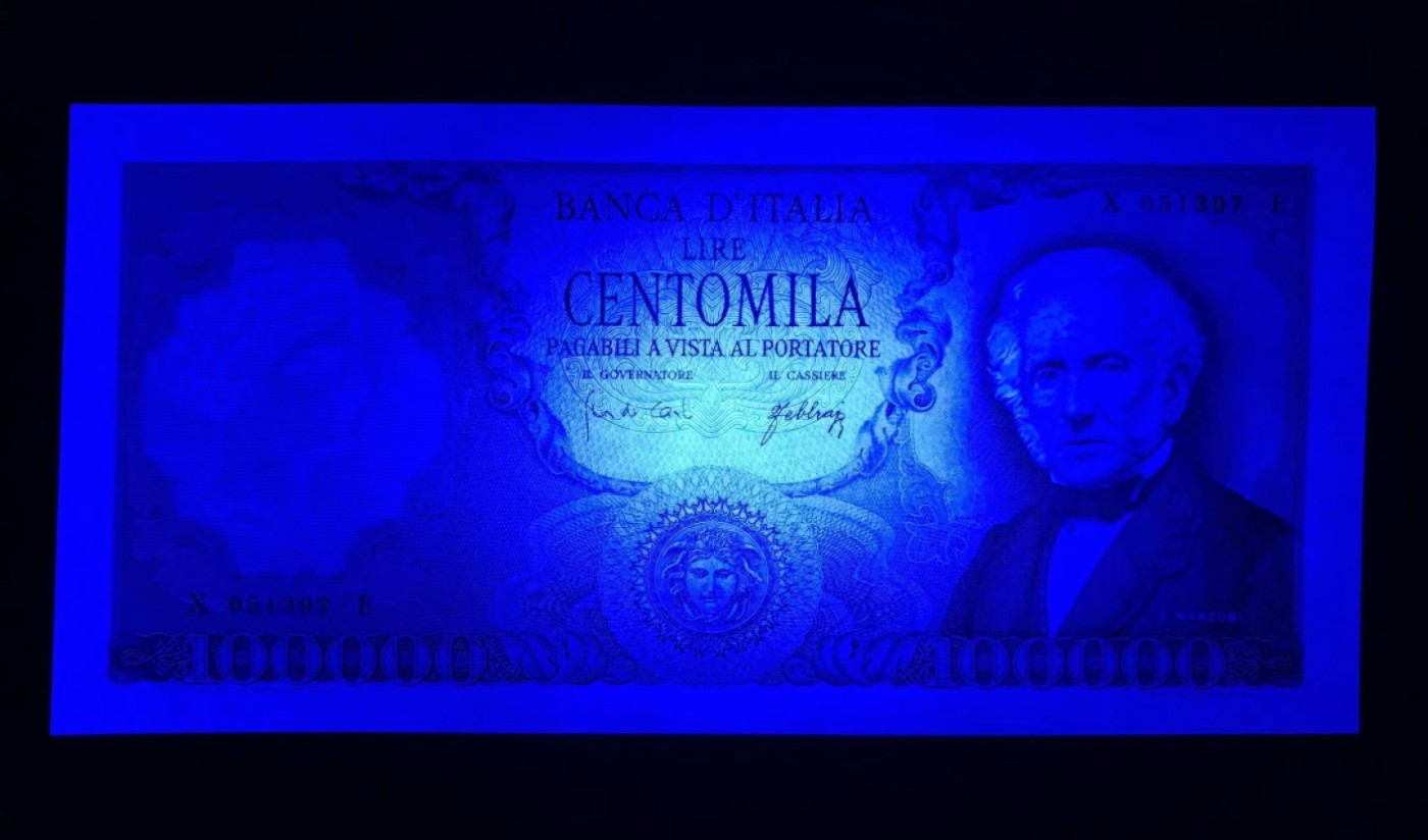 【Blue Auction】✨世界纸币精拍第342期【精】 【a版较少见】意大利 1967年100000里拉 经典曼左尼 极致雕刻 全新UNC