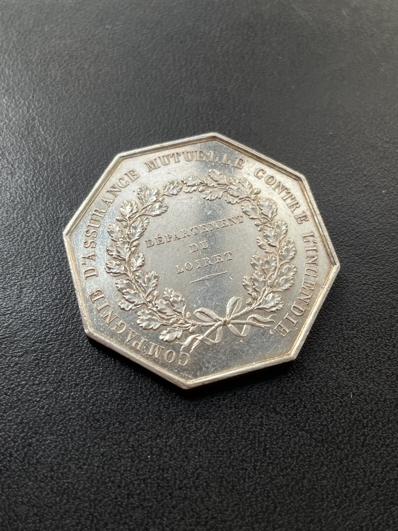 章牌专场-第26期 法国火灾互助保险银章 直径：35 mm ，17.8g