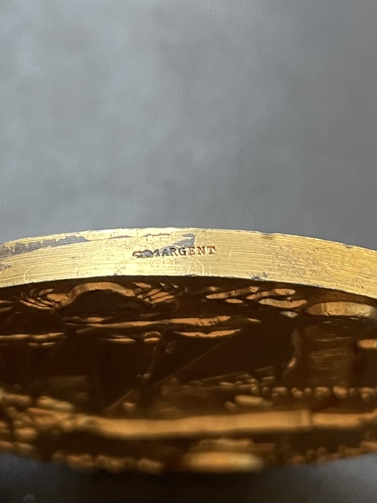 章牌专场-第26期 Baron～1957年法国阿卡雄建市百年纪念镀金银章 直径：58 mm ，122 g