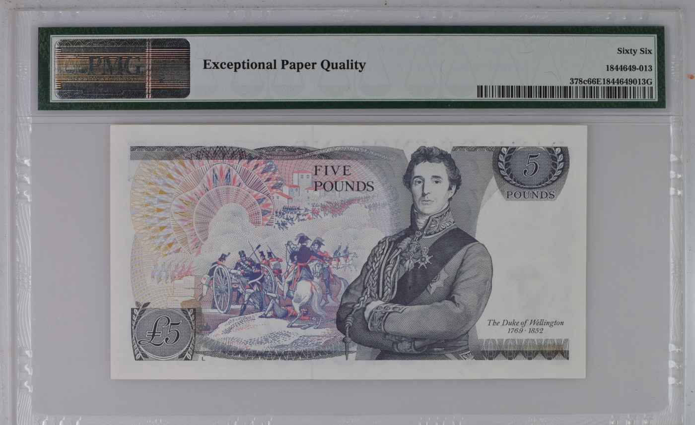 收藏联盟Quantum Auction 第272期拍卖 世界人口日专场 英国(1980-87)年5镑  PMG67 威灵顿公爵