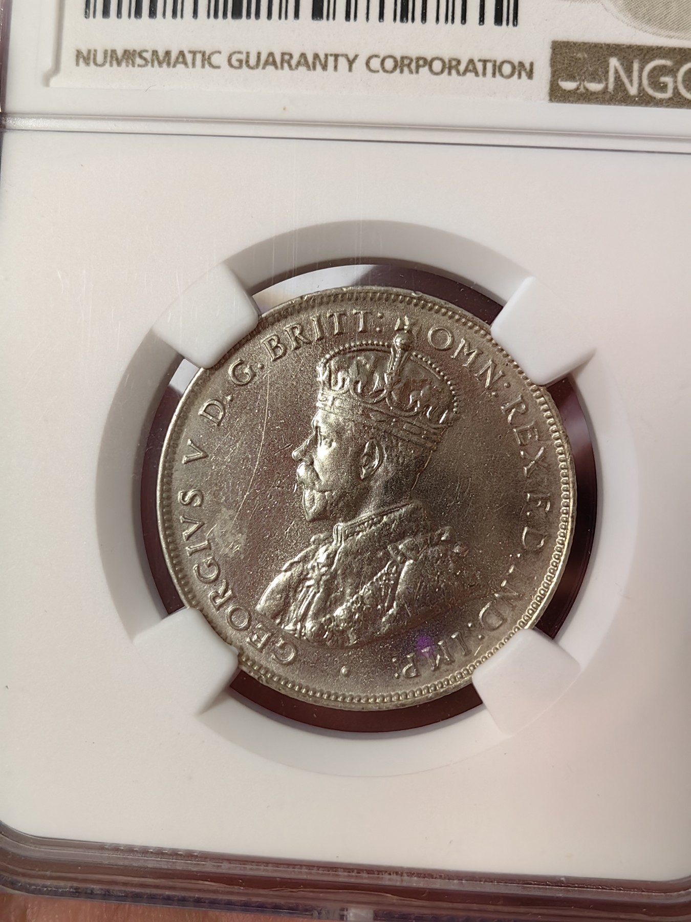 橡树集藏-006场 海纳百川 ngc-unc 1916年英属西非2先令银币