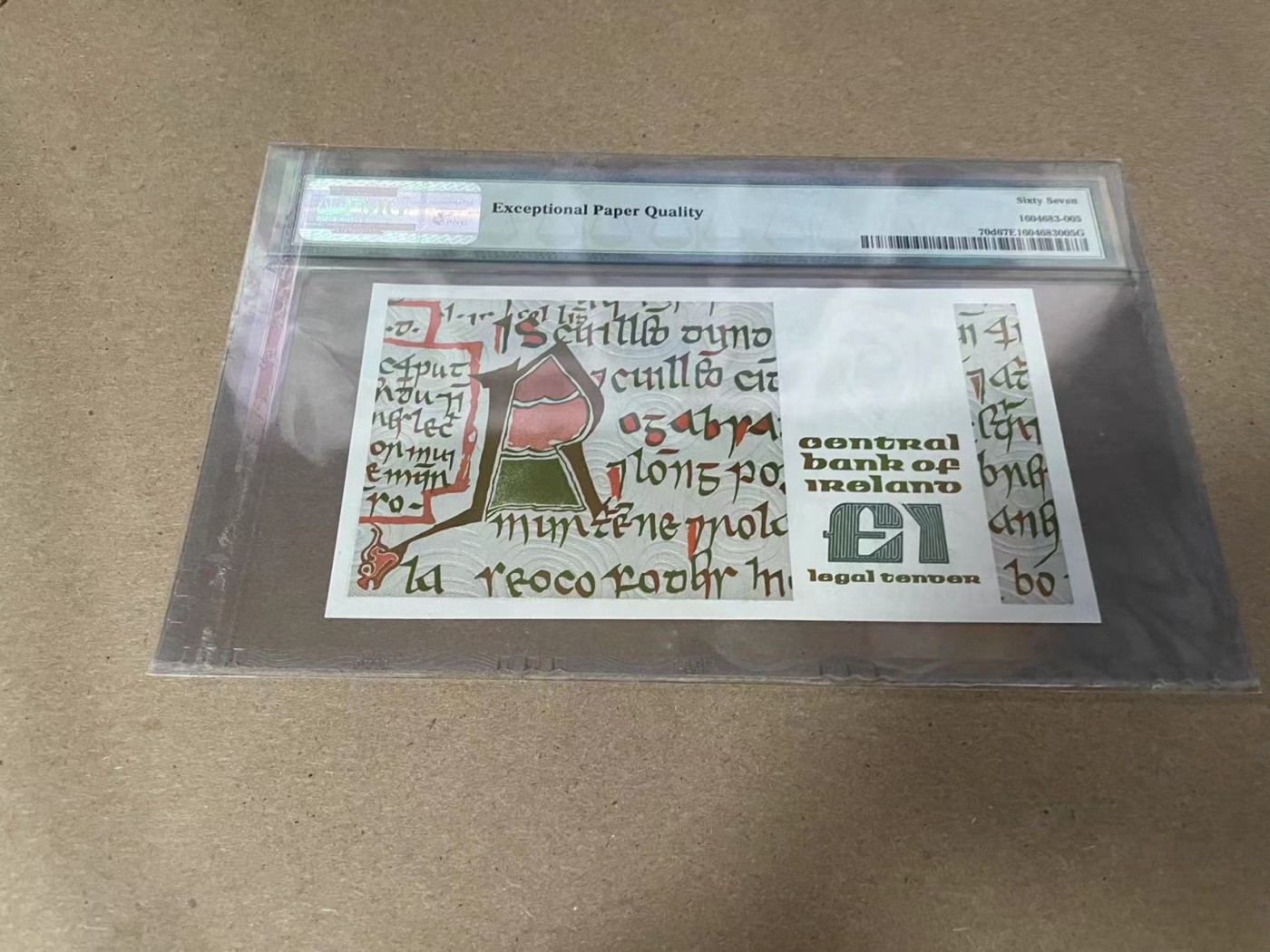 【Blue Auction】✨世界纸币精拍第342期【精】 爱尔兰 1989年1镑 PMG67EPQ 