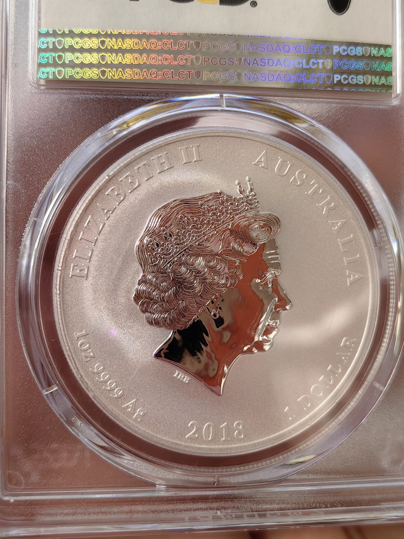 橡树集藏-006场 海纳百川 pcgs-ms70 2018年澳大利亚恭贺毕业1美元纪念大银币 完美品相 霍格沃兹的可爱猫头鹰 珀斯厂