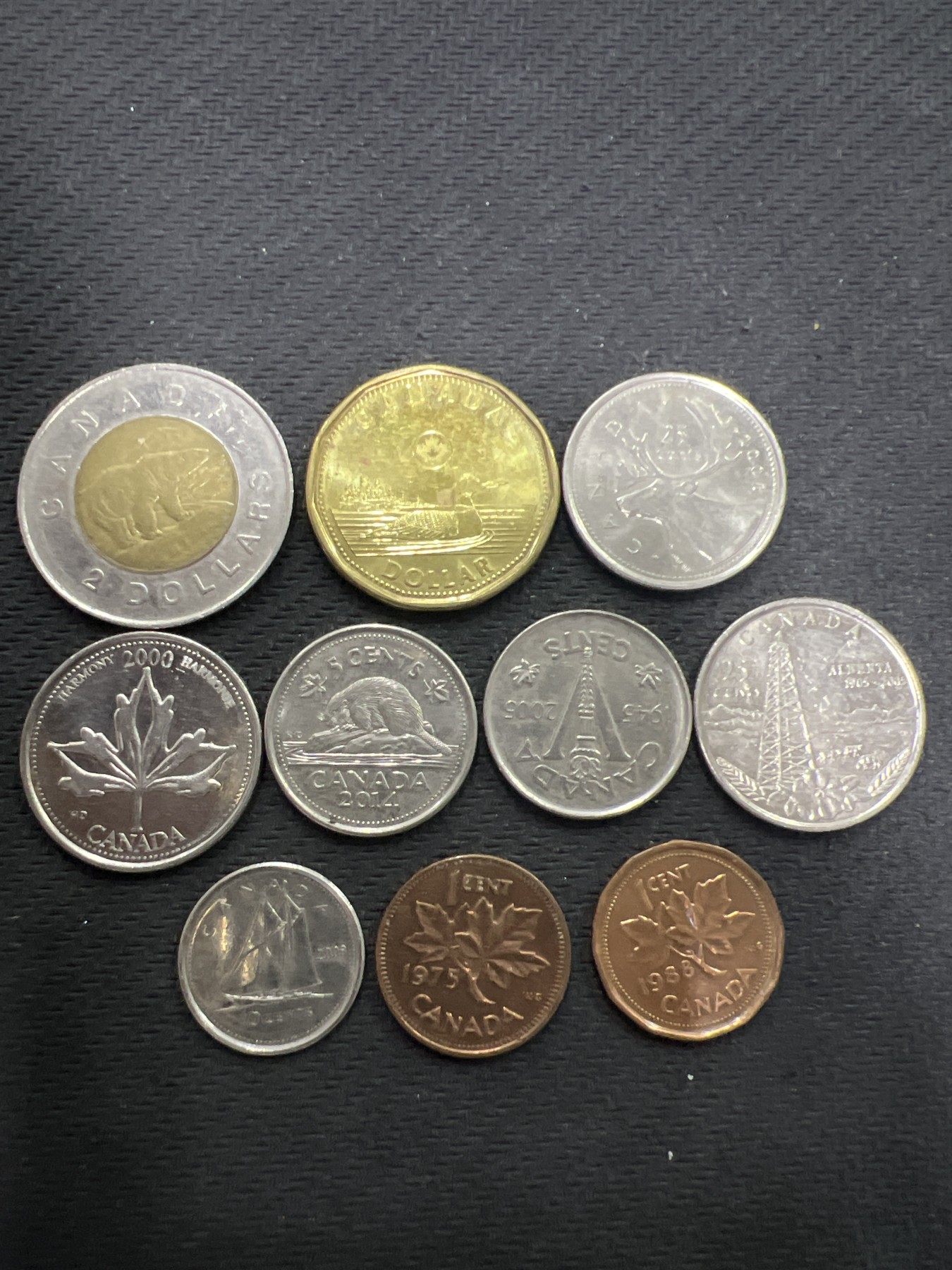 飞翔风筝第三场拍世界纸币银币硬币 加拿大套币10套硬币