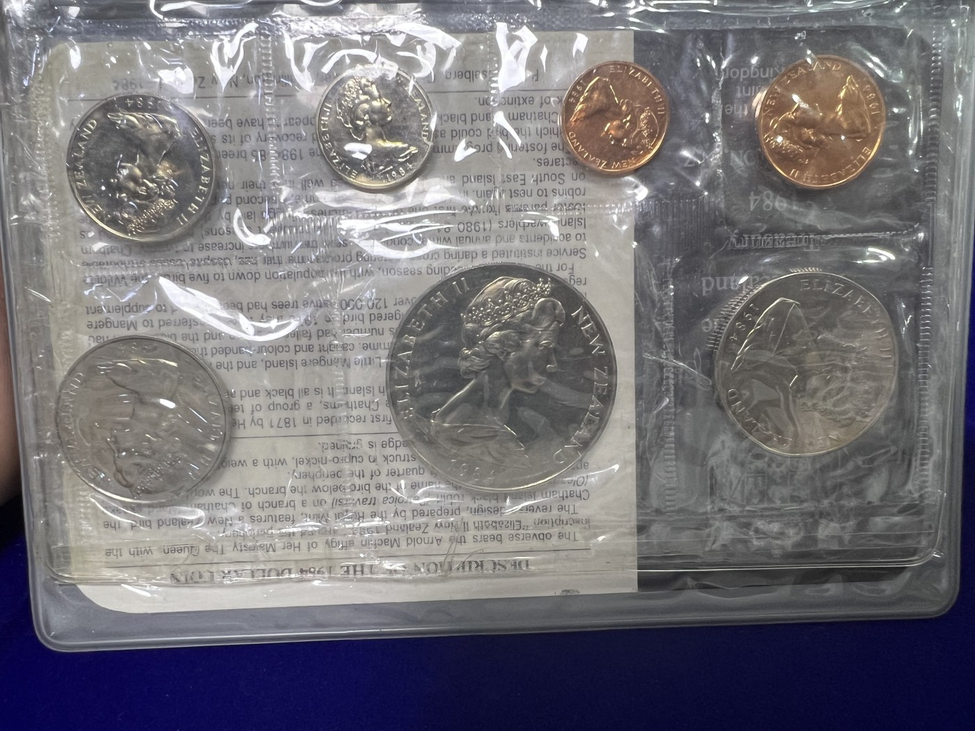 飞翔风筝第三场拍世界纸币银币硬币 1984年新西兰精制纪念币