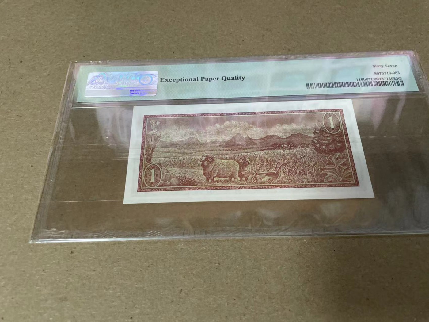 【Blue Auction】✨世界纸币精拍第342期【精】 南非 1975年1兰特 PMG67EPQ 