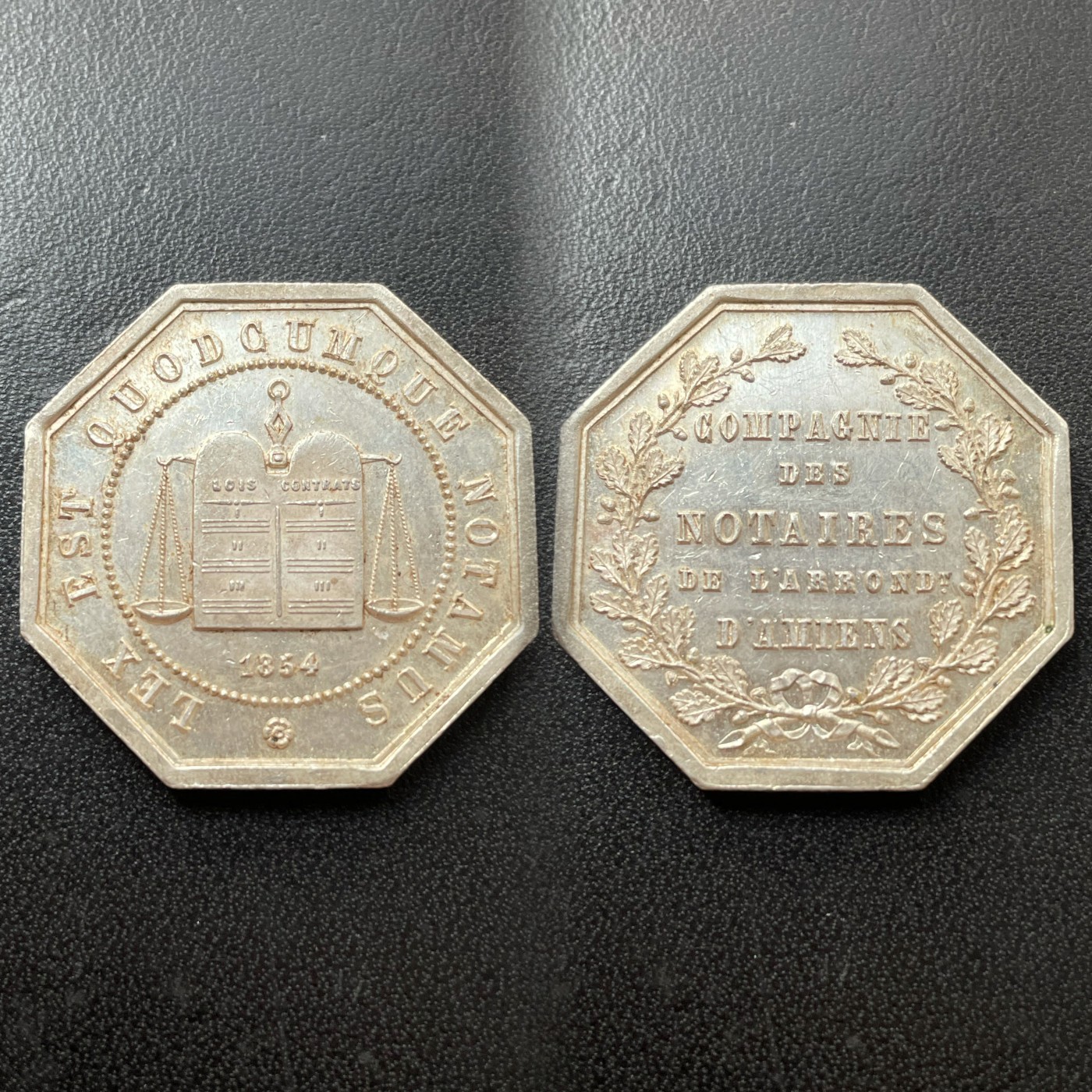 章牌专场-第26期 法国亚眠商业银章 直径：32 mm ，15.5 g