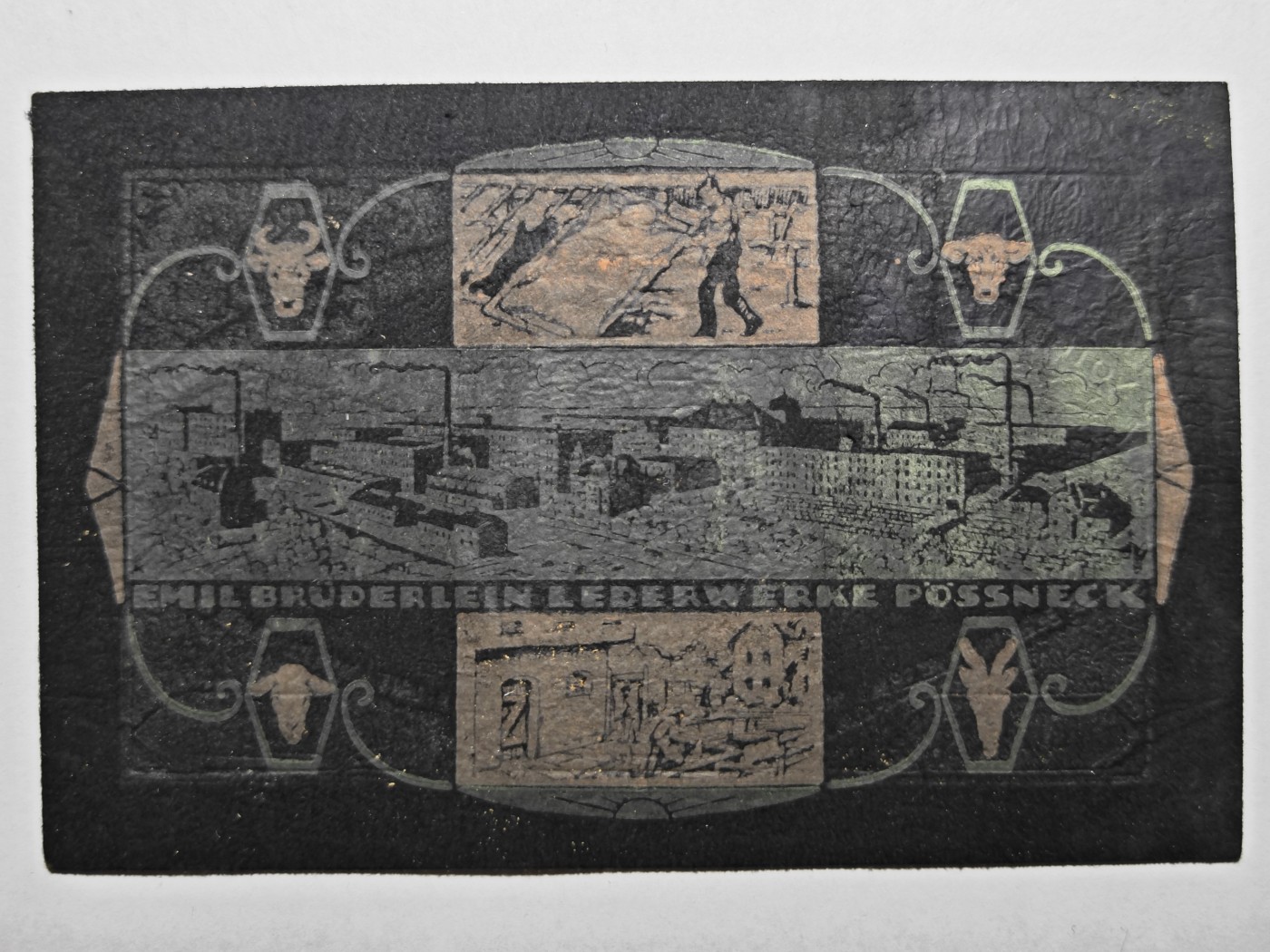 1923年 德国德紧珀斯内克5千万马克 皮革币, 目录编号：Gr 454