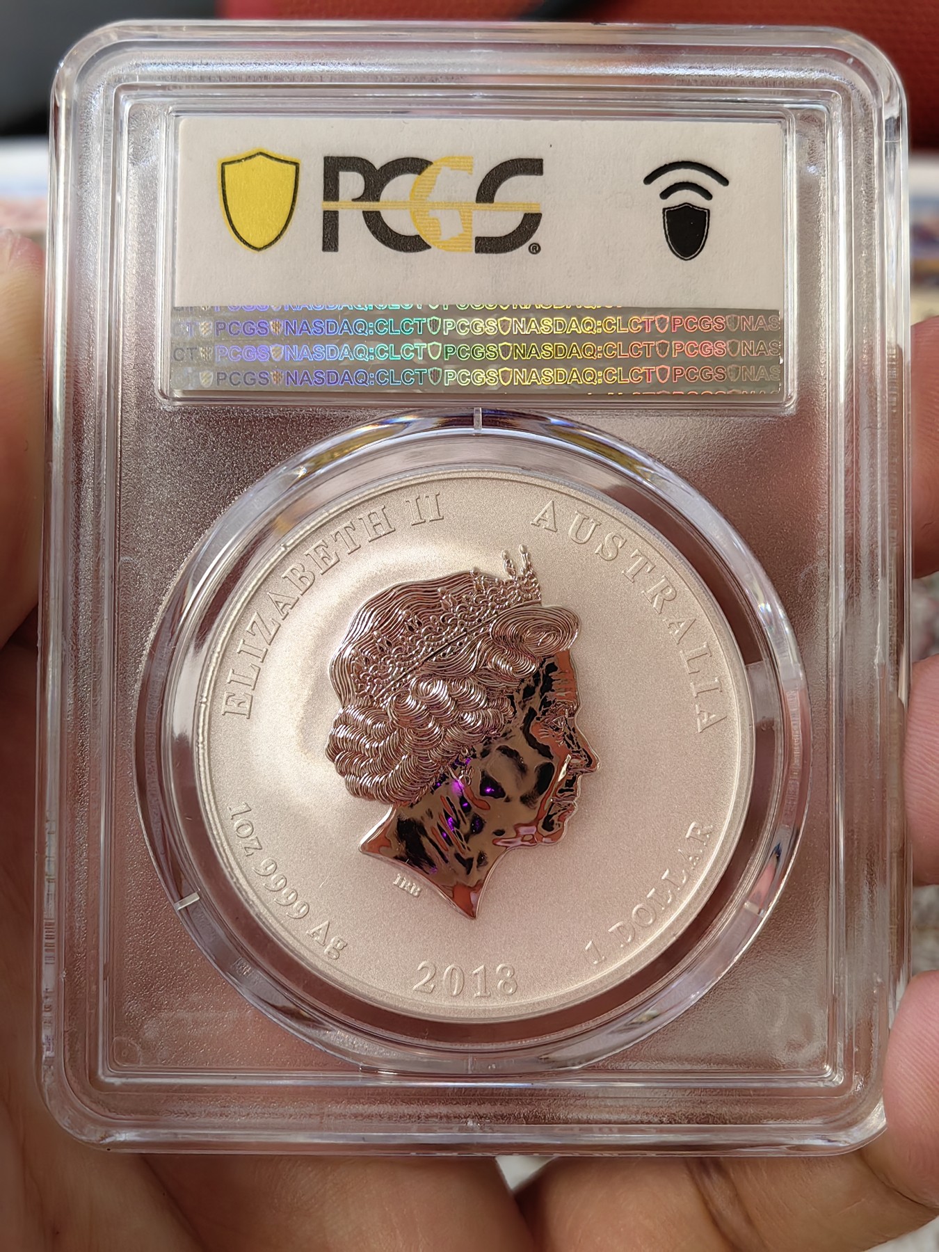 橡树集藏-006场 海纳百川 pcgs-ms70 2018年澳大利亚恭贺毕业1美元纪念大银币 完美品相 霍格沃兹的可爱猫头鹰 珀斯厂