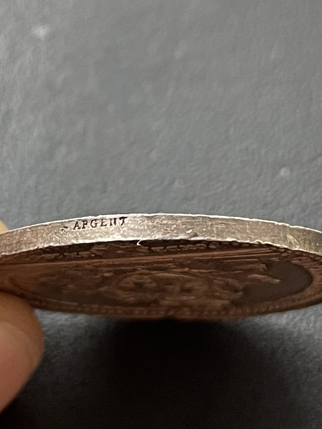 章牌专场-第26期 Dantzell～法国巴黎文具印刷店银奖章  直径：31mm ，12.2 g