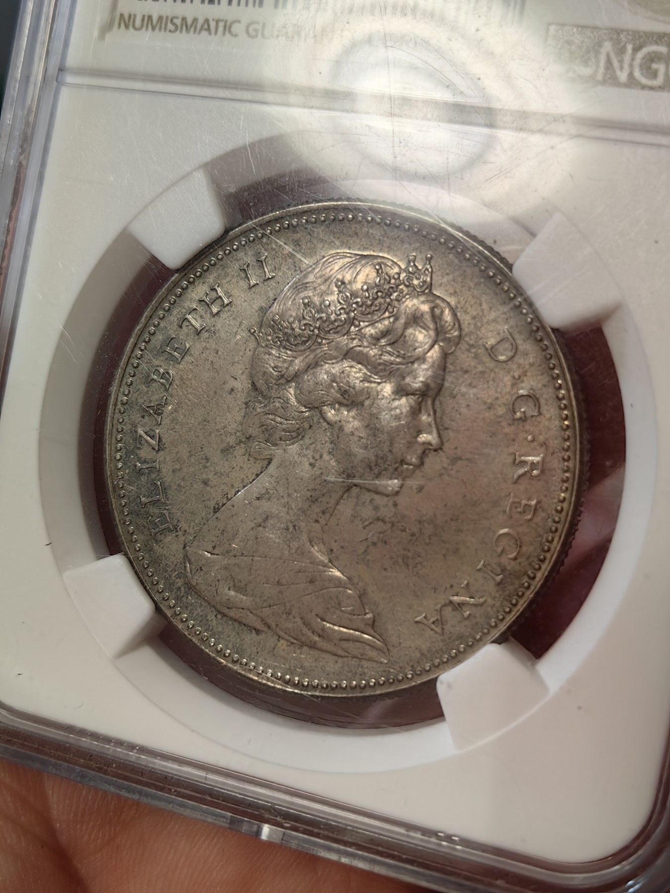 橡树集藏-006场 海纳百川 ngc-SP65 1967加拿大1元银币 精制样币 1867-1967 加拿大百年纪念银币 飞翔的加拿大鹅